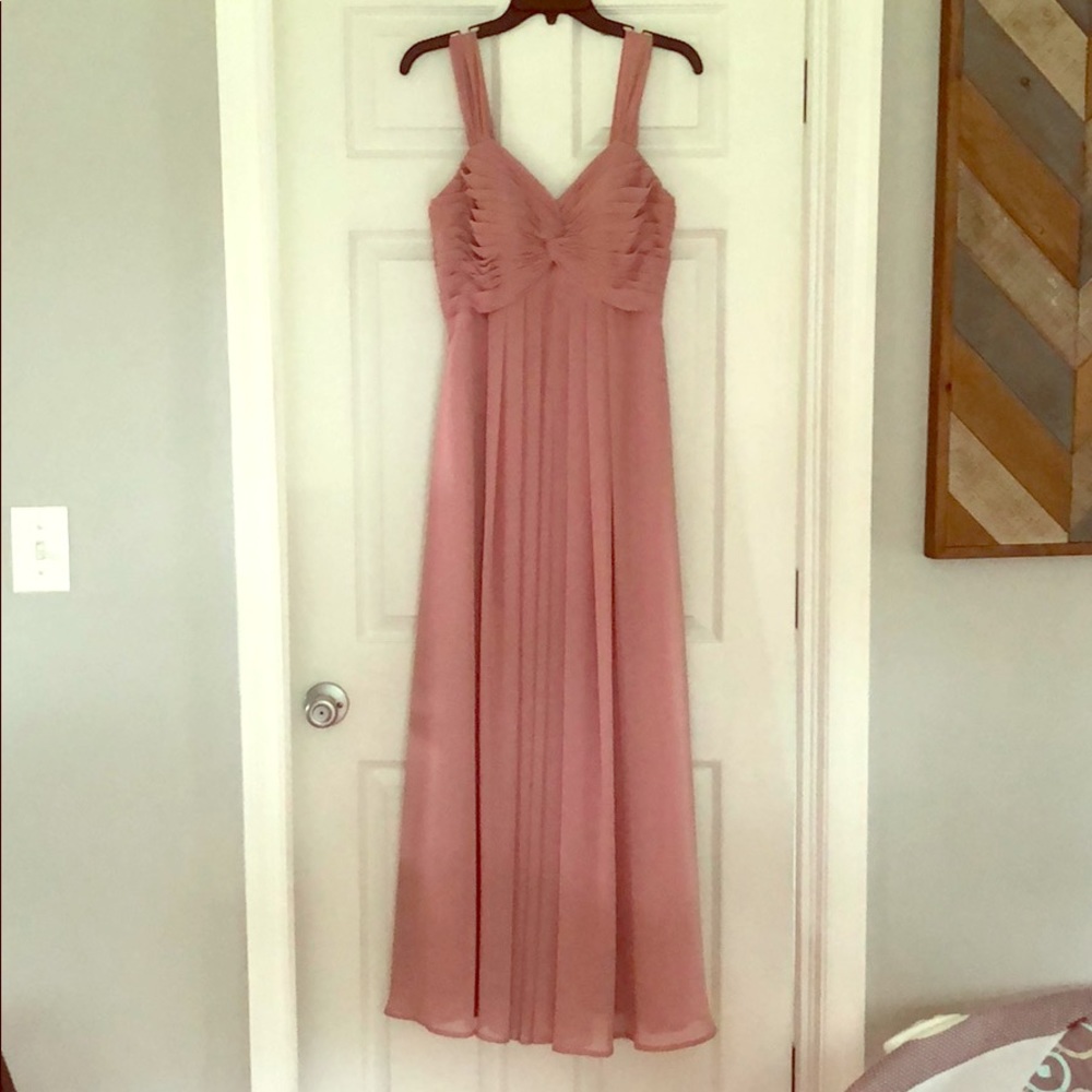 Azazie Kaitlynn Dusty Rose dress